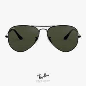Ray Ban Aviator Black Sunglasses  58mm G-15 RB3025